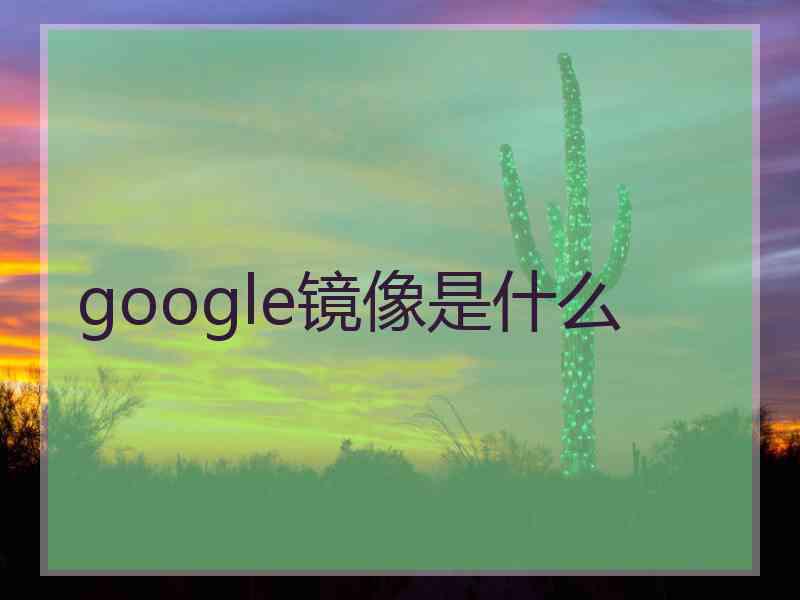 google镜像是什么