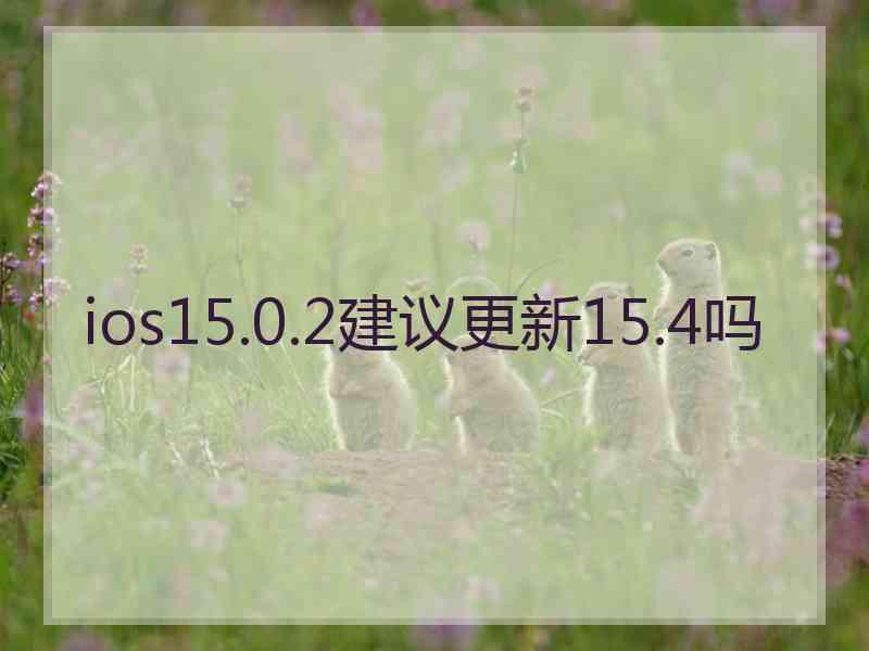 ios15.0.2建议更新15.4吗