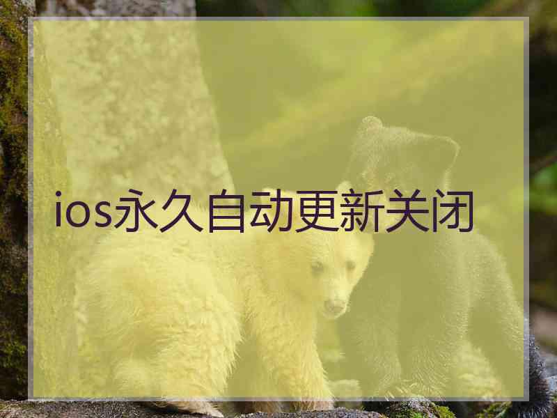 ios永久自动更新关闭