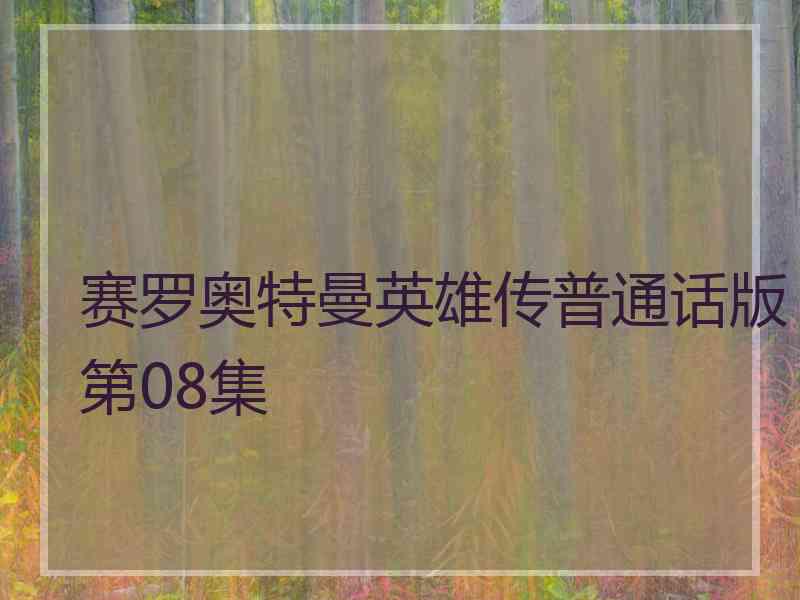 赛罗奥特曼英雄传普通话版第08集