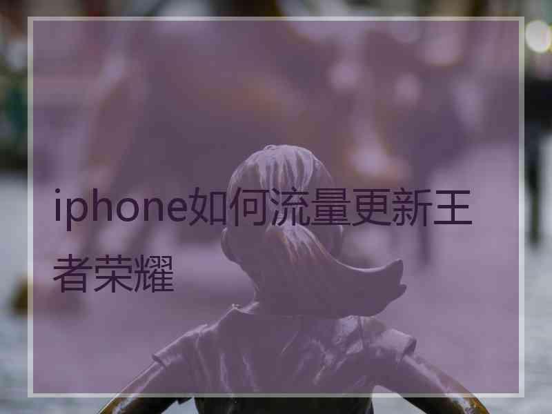 iphone如何流量更新王者荣耀