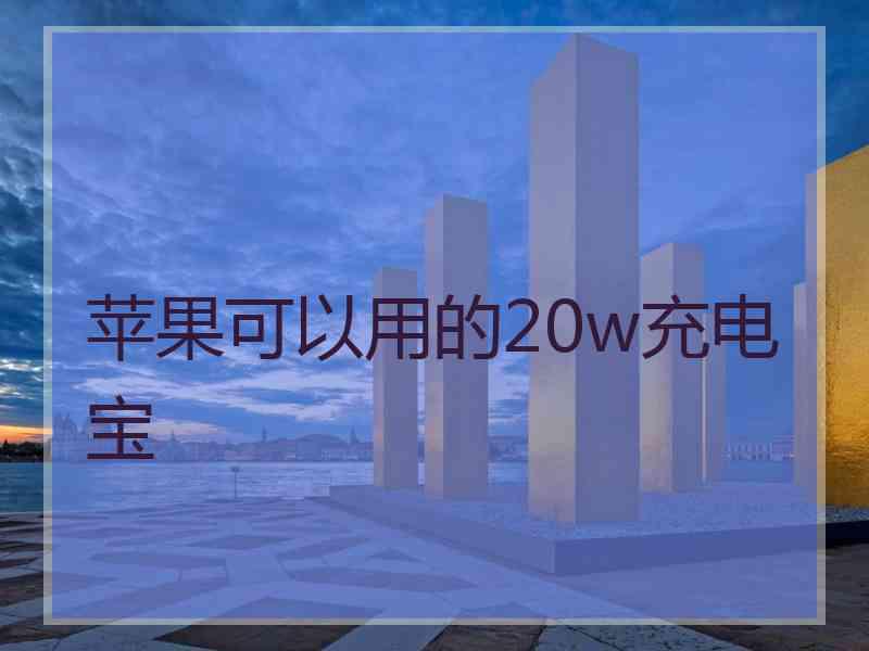 苹果可以用的20w充电宝