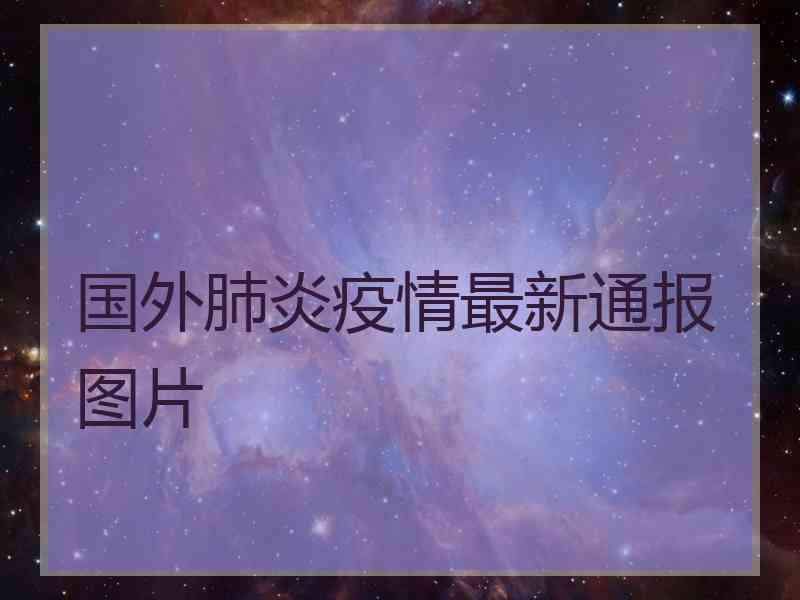 国外肺炎疫情最新通报图片