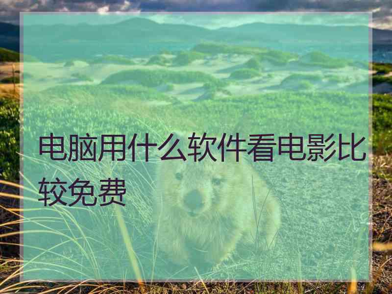 电脑用什么软件看电影比较免费