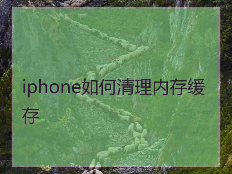 iphone如何清理内存缓存